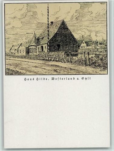 Westerland Haus Hilde sign. J. Rogge
