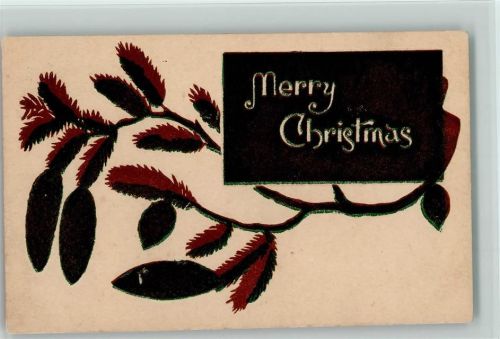 Merry Christmas - Tannenzapfen 1908 AK