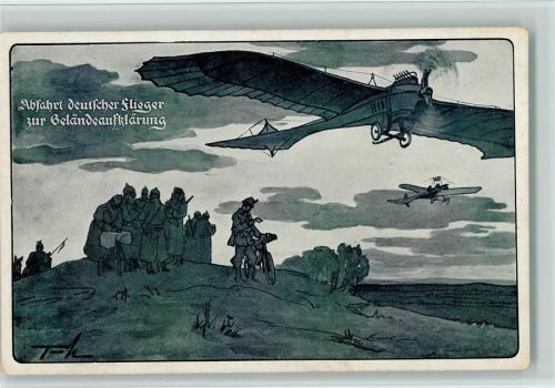 Abfahrt dt. Flieger zur Geländeaufklärung - Luftflottenverein