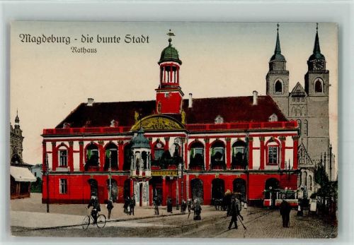Magdeburg Rotes Rathaus Straßenbahn