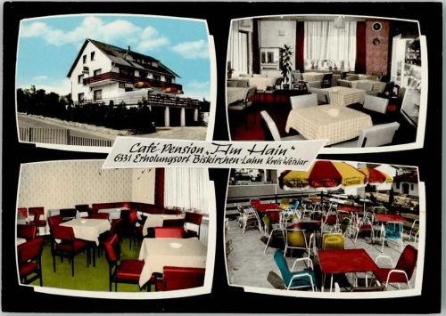 Biskirchen Café Pension Am Hain Inneanufnahmen Gastraum Terrasse 4-Bildaufnahme