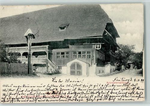 Altes Schwarzwaldhaus 1899 AK