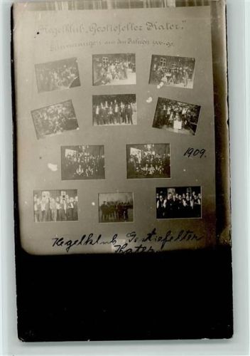 Kegelclub "Gestiefelter Kater" 1909 Pinwand Kegeln
