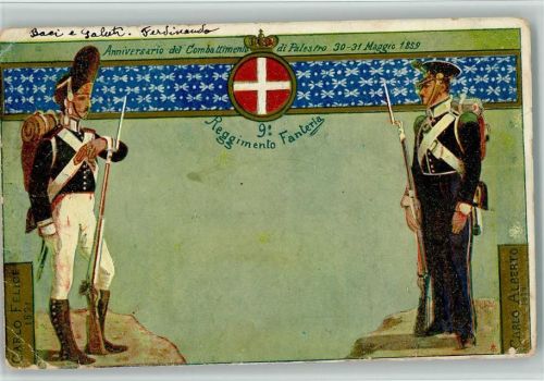 Italien 9. Regg. Fanteria - Uniformen Carlo Felice 1821 und Carlo Alberto