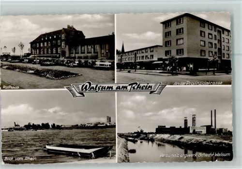 Walsum 1958 Provinzialstrasse, Rathaus, Verbundwerk Schacht AK