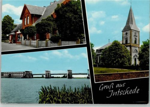 Intschede Ortsansichten Kirche Geschäft Brücke 3-Bildaufnahme
