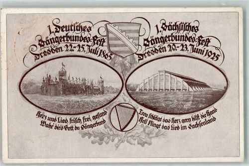 Dresden 1. Deutsches Sängerbundes-Fest 1865 1. Sächsisches Sängerbundes-Fest 1925