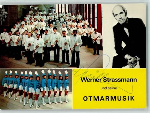 Werner Strassmann mit Orchester und Tanztruppe Original Autogramm