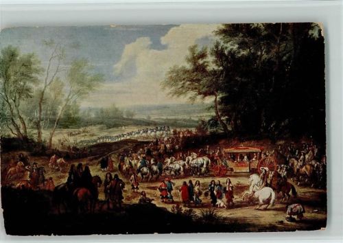 Gemälde van der Meulen - Ausfahrt Ludwigs XIV AK
