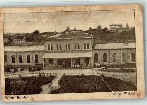 Wilna 1915 Bahnhof - fleckig