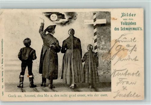 1903 Am Grenzpfahl - Mondschein -Verlag Fuchs Nr. 224 AK