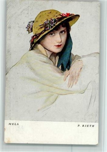 P. Rieth - Mela - Frauenbildnis AK