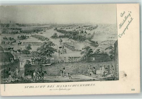 Heidelberg 1900 Aus Heidelbergs Vergangenheit - Historismus - Schlacht bei Handschuchheim - Verlag Edm. v. d. König 555 AK
