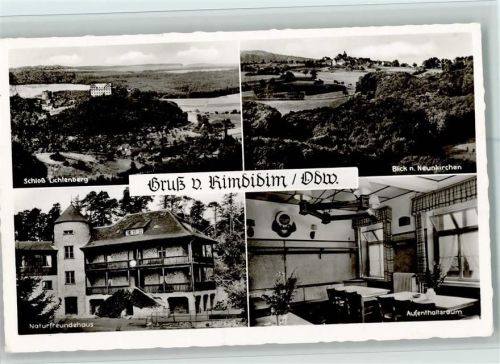 Rimdidim 1960 Naturfreundehaus mit Innenansicht - Landpoststellenstempel 16 Messbach über Darmstadt , Gute Erhaltung