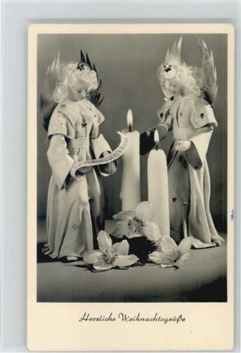 1956 Puppen Figuren als Engel Foto AK