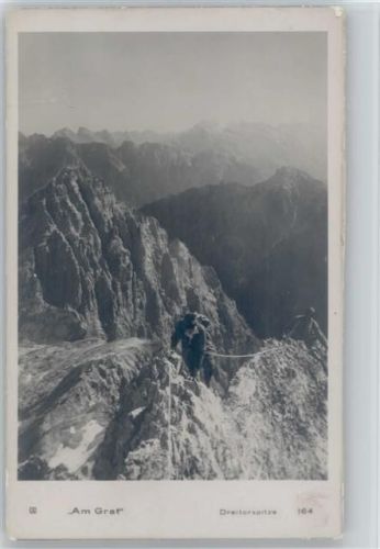 1925 Am Grat - Dreitorspitze - Foto AK