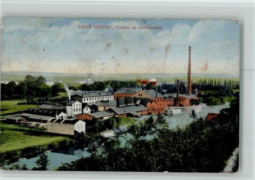 Nove Benatky 1916 Fabriken am Wasser AK Flecken