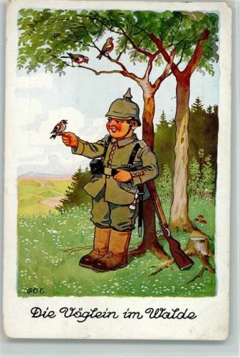 1915 Kinder in Uniforn Jungdeutschland - Serie 400-2 Die Vöglein im Walde