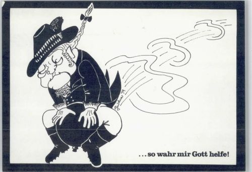 Karikatur - Anti-Strauss-Komitee - 1979 AK