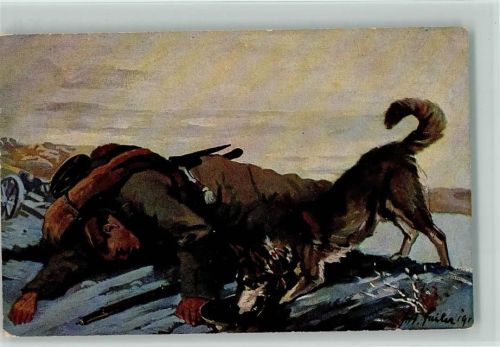 Der Sanitätshund im Felde Nr. 2 AK Rotes Kreuz - Verwundeten gefunden