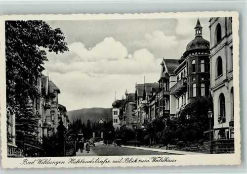 Bad Wildungen Hufelandstraße mit Blick zum Waldhaus
