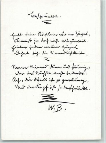 Zu guter Letzt - Faksimilie Handschrift