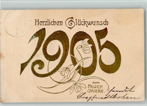Golddruck 1905 Glückwunsch