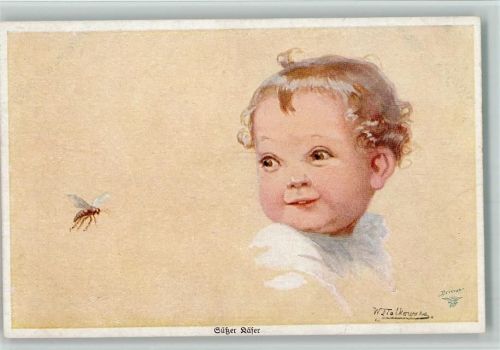 Süßer Käfer - Baby mit einer Biene