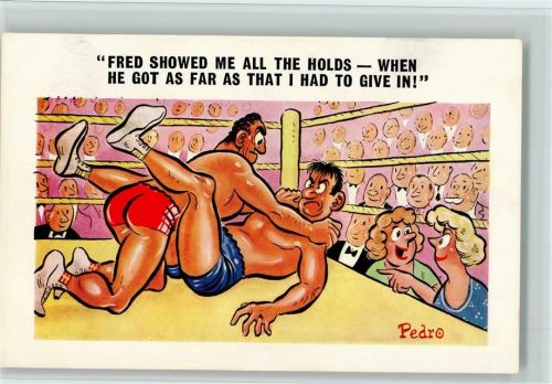 Comic Humor sign Pedro - Wrestling