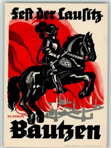 Bautzen Fest der Lausitz 1935 , Sonderstempel: München Hauptstadt der Bewegung 1939 Kongress Gau - Film, gute Erhaltung AK
