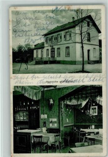 Bendorf 1928 Gasthaus und Büfett "Schützenhöhe" mit Innenansicht