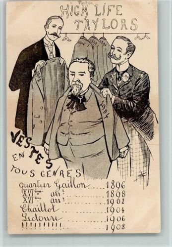 Karikatur - 1908 Politiker aus Frankreich beim Schneider AK