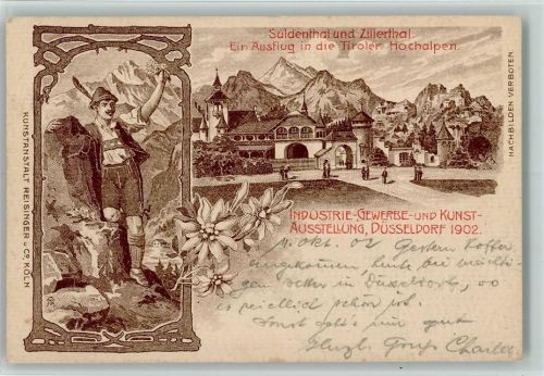 Düsseldorf 1902 Ein Ausflug in die Tiroler Hochalpen AK