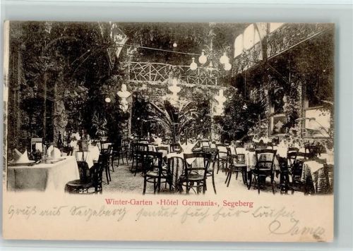 Bad Segeberg 1900 Hotel Germania Innenaufnahme Winter-Garten