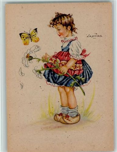 sign Lupicina - Mädchen mit Holzschuhe