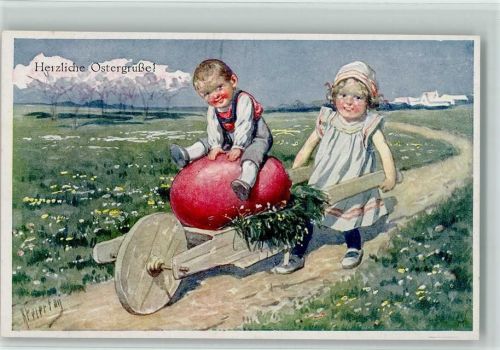 1913 Verlag BKW Serie 4679-3 - Ostern, sehr gute Erhaltung AK