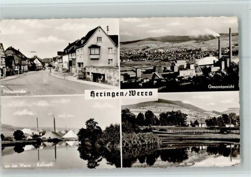 Heringen Hauptstraße Gesamtansicht An der Werra-Kaliwerk Neuhausen 4-Bildaufnahme