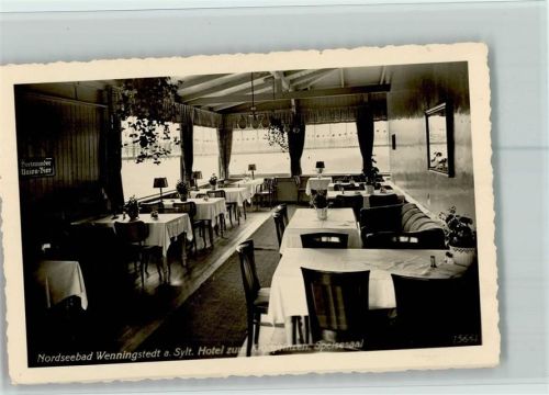 Wenningstedt 1955 Hotel z. Kronprinzen, Speisesaal , Gute Erhaltung