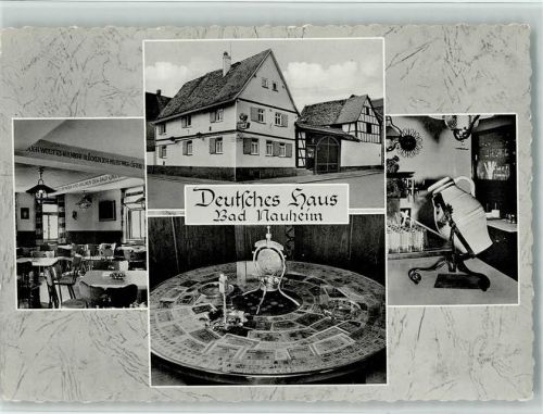 Bad Nauheim Deutsches Haus Innenaufnahmen Gastraum Stammtisch 4-Bildaufnahme