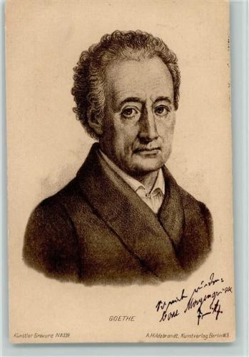 Künstler Gravure Nr. 339 Verlag Hildebrandt Goethe 1901