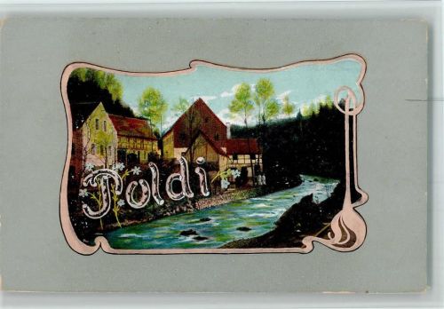 Verlag Edgar Schmidt, Dresden Serie 1515 Dess. 66 -Namen auf Ansichtskarten "Poldi" AK Jugendstil -