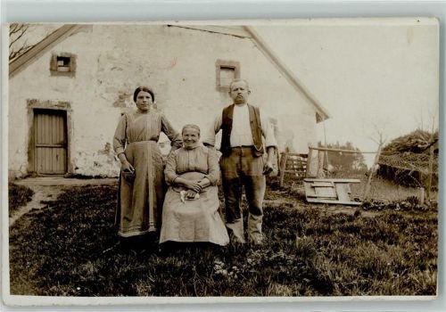 Zell 1915 Bauernhaus Aufnahme Bauernfamilie Parmentier Ort handschriftlich
