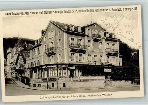 Baden-Baden 1932 Hotel Bayrischer Hof, gute Erhaltung