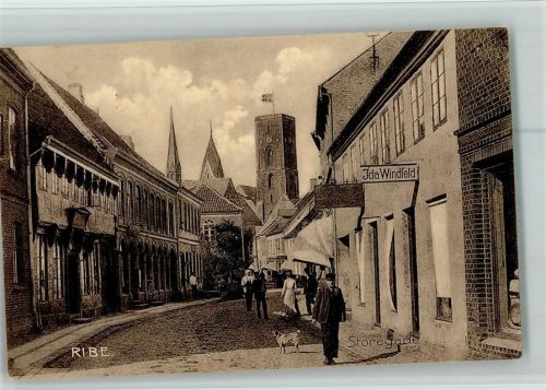 Ribe 1910 Storegade Hund