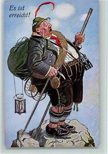 Nr. 303 - Bergsteiger Humor , Fernglas , gute Erhaltung