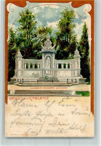 Koblenz 1904 Kaiserin Augusta-Denkmal