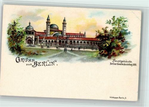 Berlin Mitte Gruss aus - 1896 , Verlag Schuppe, Hauptgebäude - gute Erhaltung AK