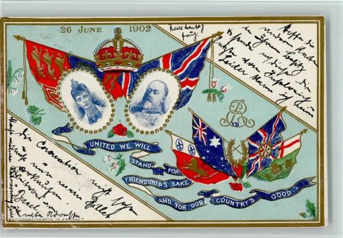 Queen Alexandra - Friendships Sake - Flaggen der Marine 1902 AK ,