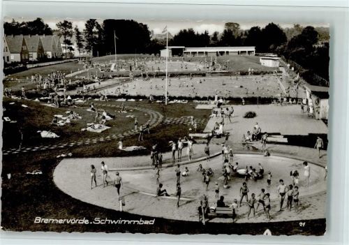 Bremervörde 1964 Schwimmbad, gute Erhaltung AK
