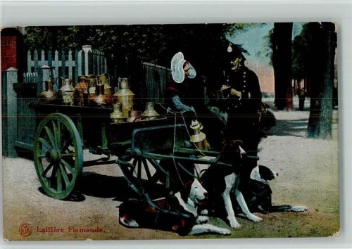 1915 Laitiere Flamande - Kontrolle, Polizei AK